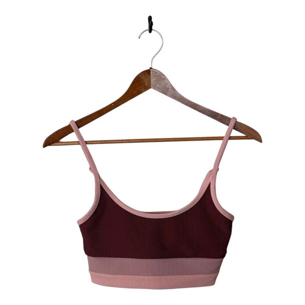 Beach Riot Eva Top Sports Bra Size Small Oxblood - Picture 3 of 9